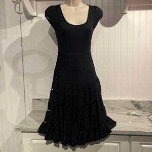 STUNNING ZAC POSEN BLACK DRESS XS PROM????